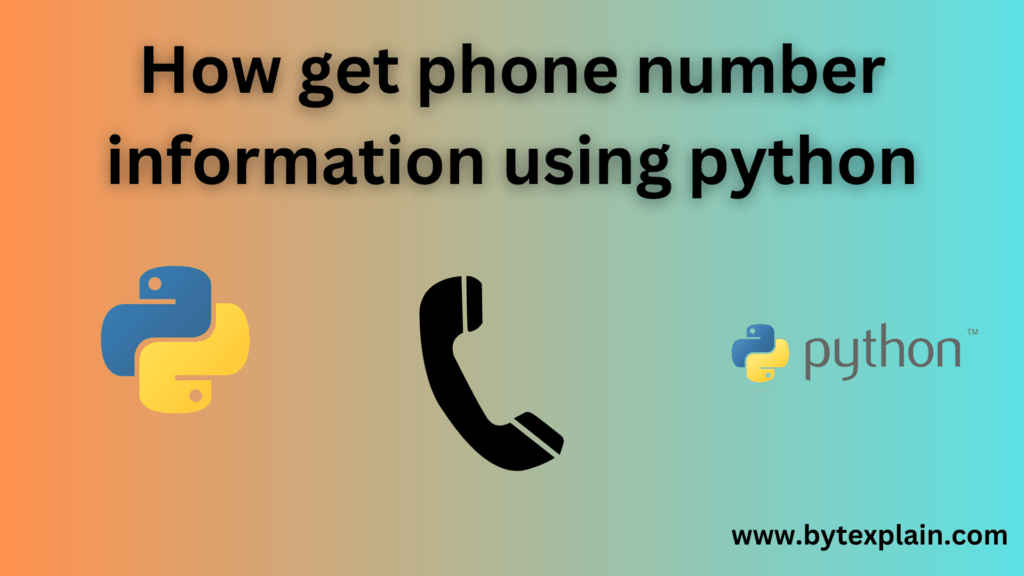 How to get phone number information using python