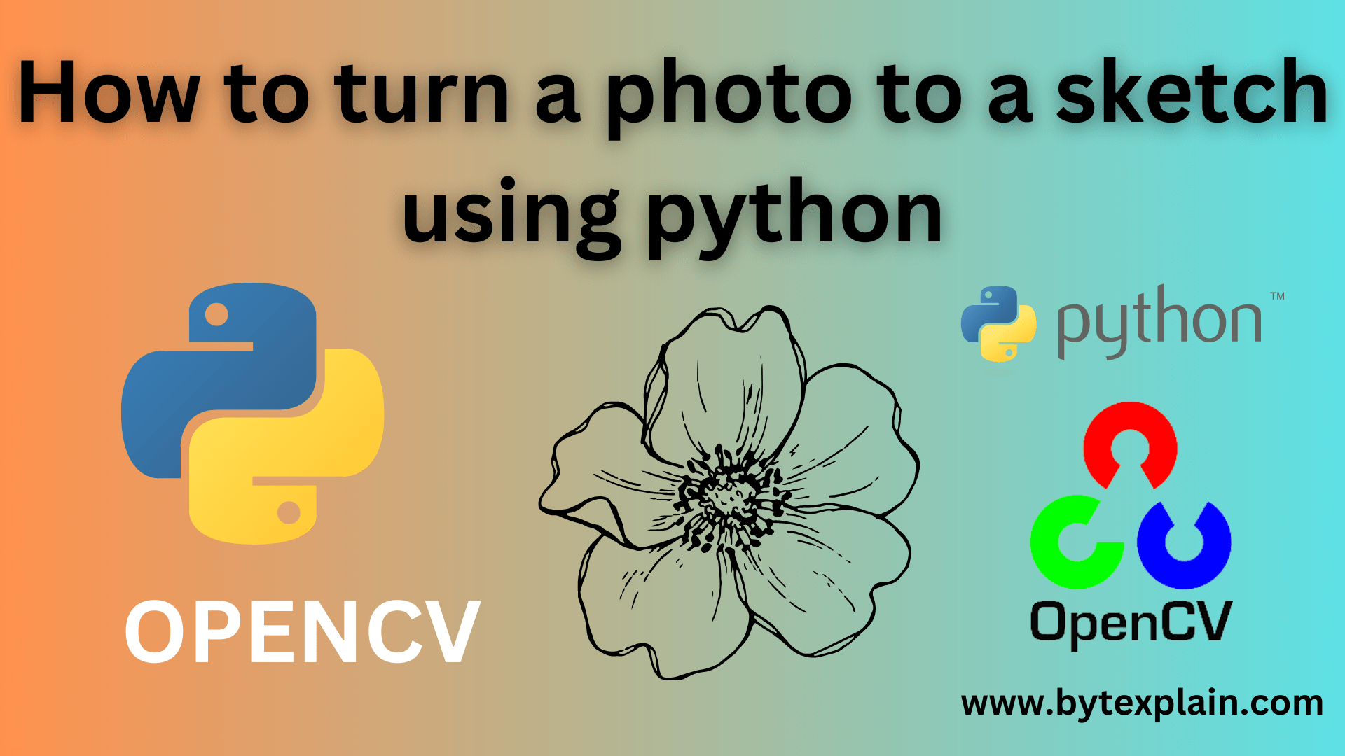 how to turn a photo to a sketch using python