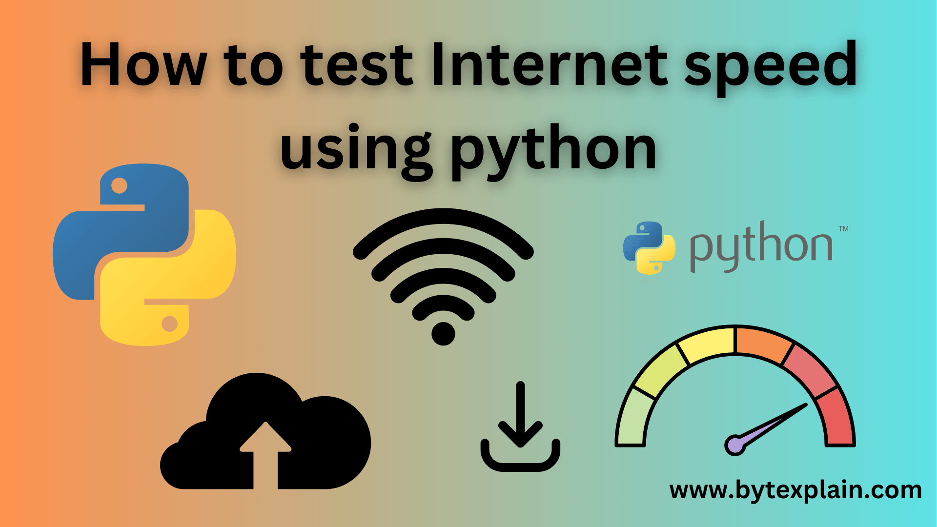 how to test internet speed using python